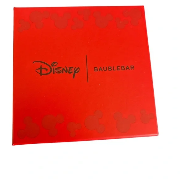 Disney Red & Black Rhinestone Minnie Holiday Stud Earrings - Picture 2 of 3